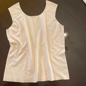 Jones New York 73% Silk Beaded Knit top Woman’s 1X on Blush/Dust Rose